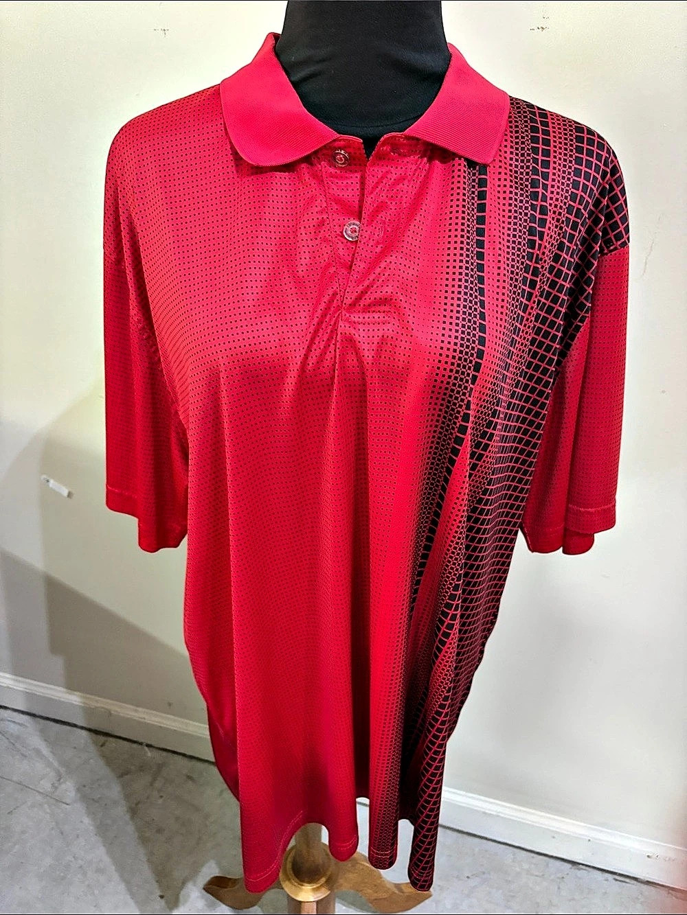 IZOD X-Treme Function Golf Polo Red & Black XL Like New